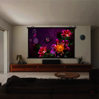 HI-TECH Map Type Projector Screen, 6X4 HI-TECH High Gain Fabric