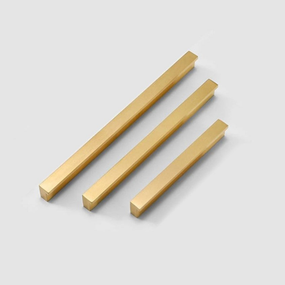 Foxglove Cabinet Handle | Kitchen Cabinet Handle | Drawer Pull | Wardrobe Handle | L-Shape Handle - Color: Matte Gold
