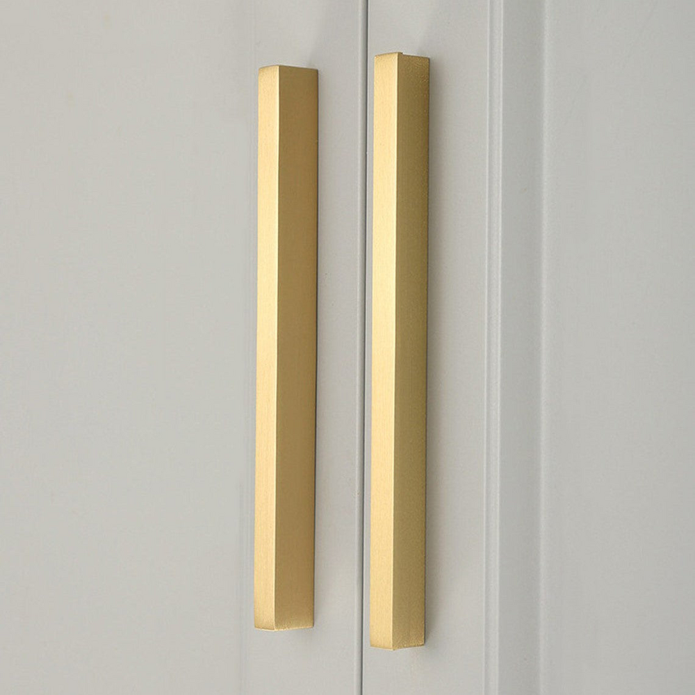 Foxglove Cabinet Handle | Kitchen Cabinet Handle | Drawer Pull | Wardrobe Handle | L-shape Handle - Color: Matte Gold