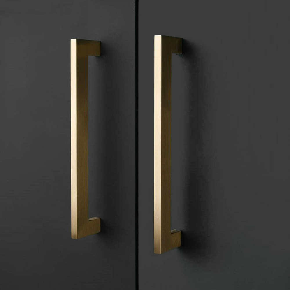 Goldenlion Cabinet Handle | Kitchen Cabinet Handle | Drawer Pull | Wardrobe Handle | D-shape Handle - Color: Matte Gold