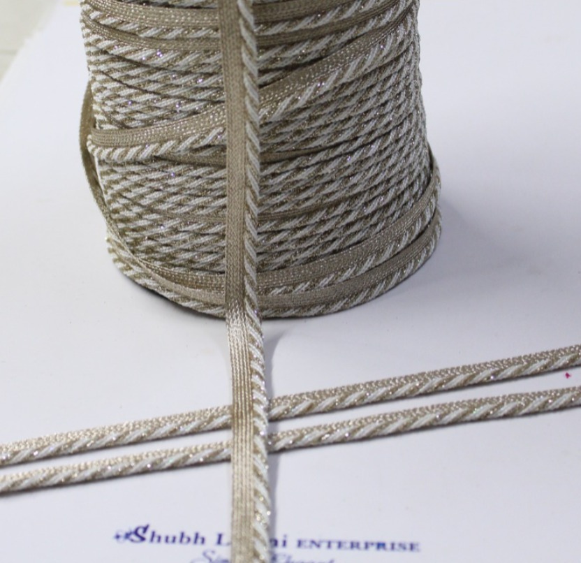 Zardoshi Border Piping Lace - Color: Golden