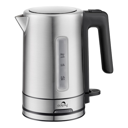 1Ltr Silver Stainless Steel Electric Kettle - Capacity: 1 Ltr