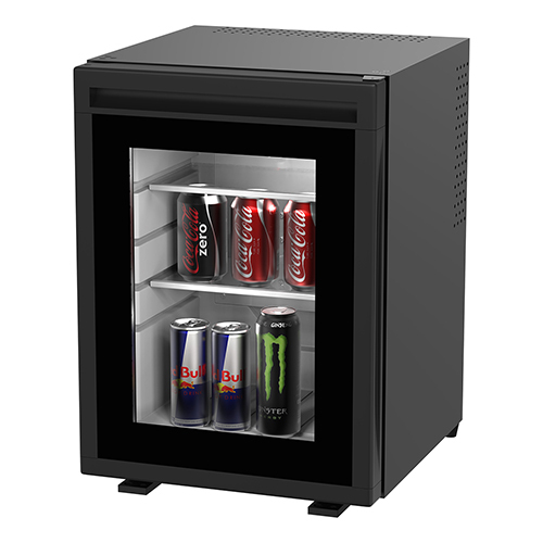 Glass Door Thermo Electric Minibar - Color: Black