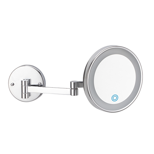 Silver Round Wall Mounted Mirror - Material: Solid Brass & Chrome Plated