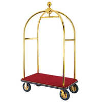 Gold Luggage Cart With Folding - Color: Golden