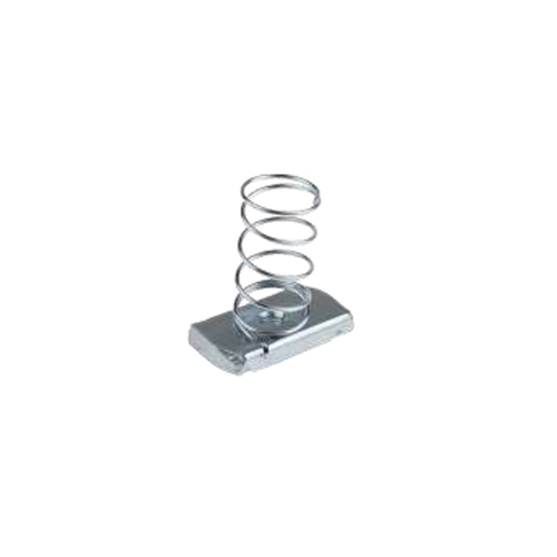 Zinc Coated Spring Nut - Color: Silver