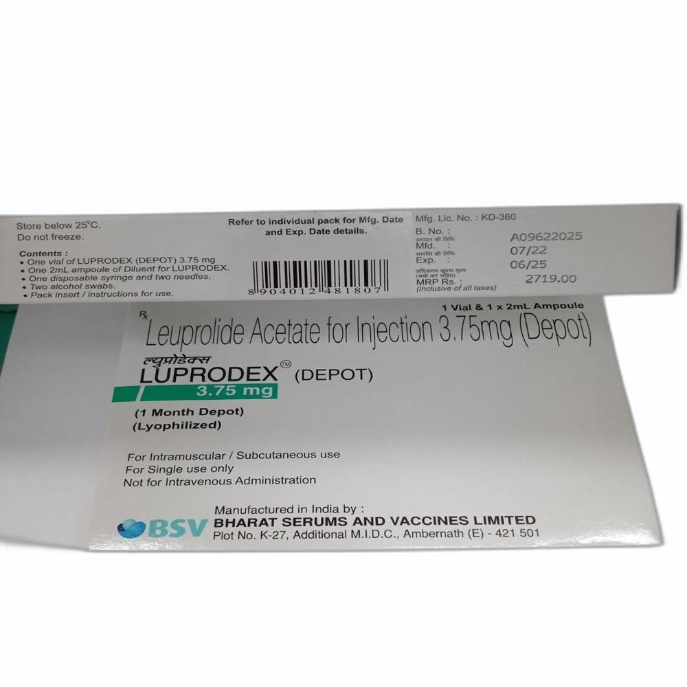 Luprodex Depot Leuprolide Injection 3.75mg - Origin: India