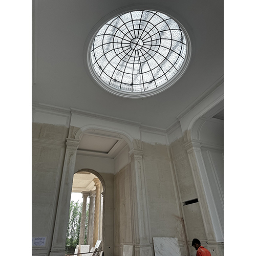 Domes Stained Glass Skylight - Color: White
