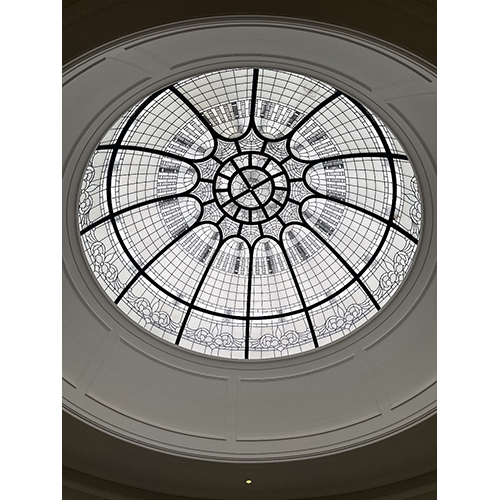 Modern Stained Glass Dome - Color: White