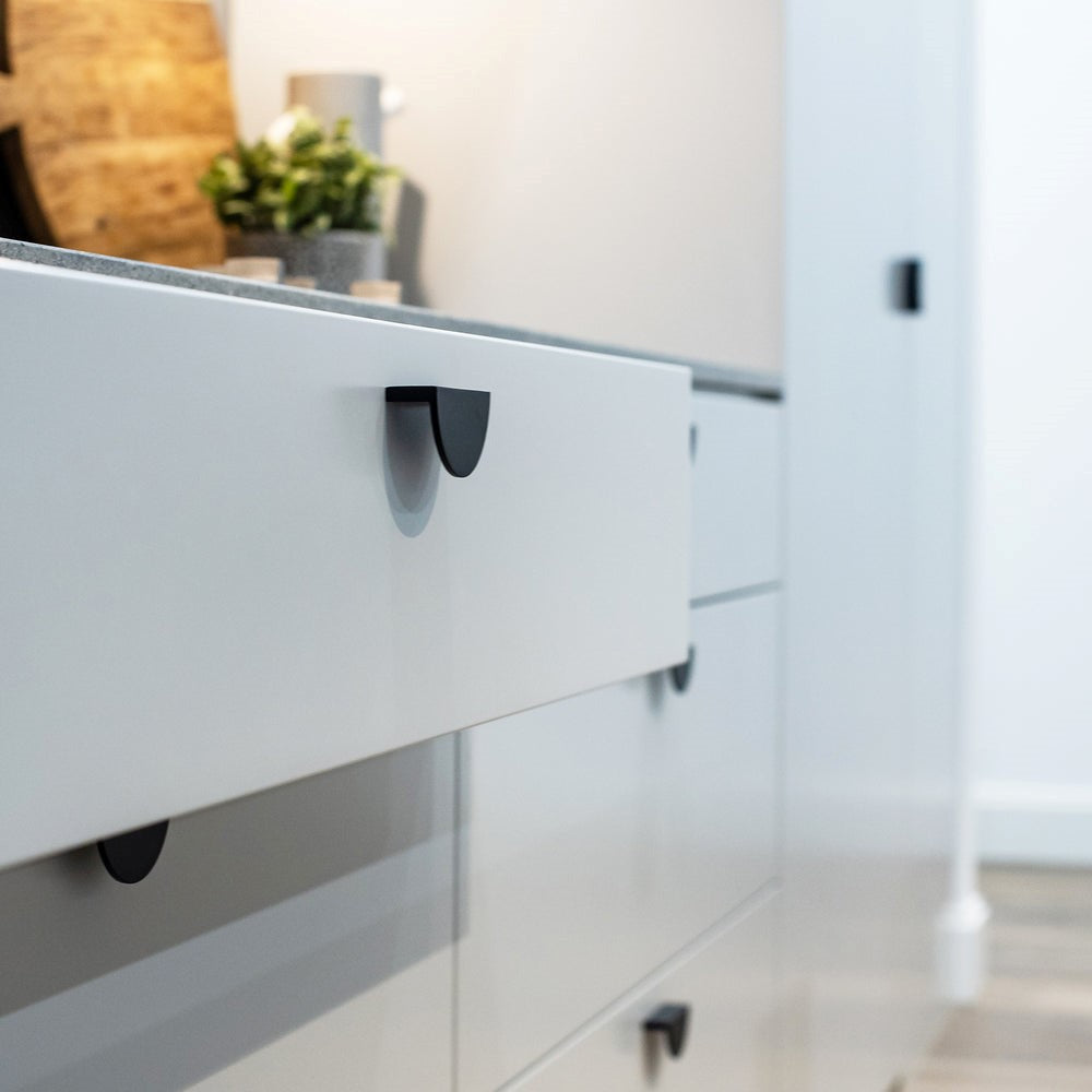 Polaris Cabinet Handle | Kitchen Cabinet Handle | Drawer Pull | Wardrobe Handle | Cupboard Handle | Semi-circle Handle | Luxurious Long Handle - Color: Matte Gold
