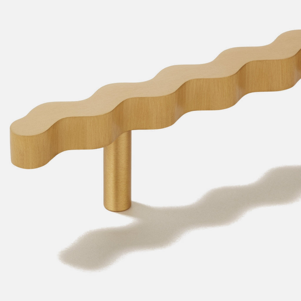 Stellar Cabinet Handle | Kitchen Cabinet Handle | Drawer Handle | Squiggle Handle | Wardrobe Handle - Color: Matte Gold