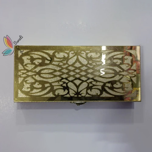 Teak Wood Golden Cash Box - Binding: Hardbound