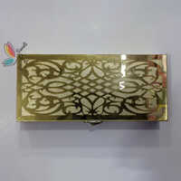 Teak Wood Golden Cash Box - Binding: Hardbound