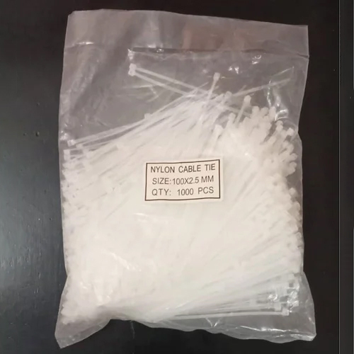 100 Mm Nylon Cable Tie - Color: White