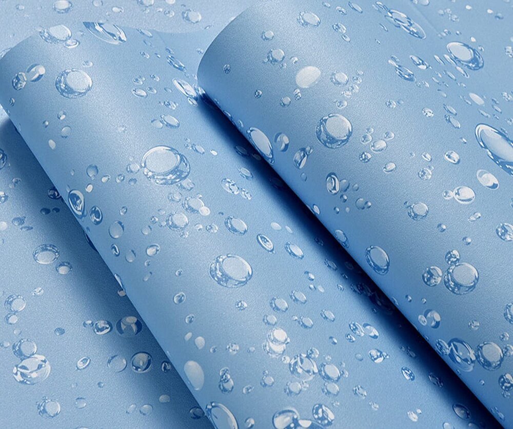 Waterdrop Design Pvc Self Adhesive Wallpaper - 45x500 Cm | Modern, Waterproof, Easy To Install, Self-adhesive For Quick Wall Decor Upgrade