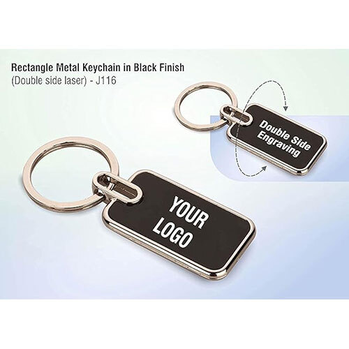 Metal Key Chain - Color: Silver And Black