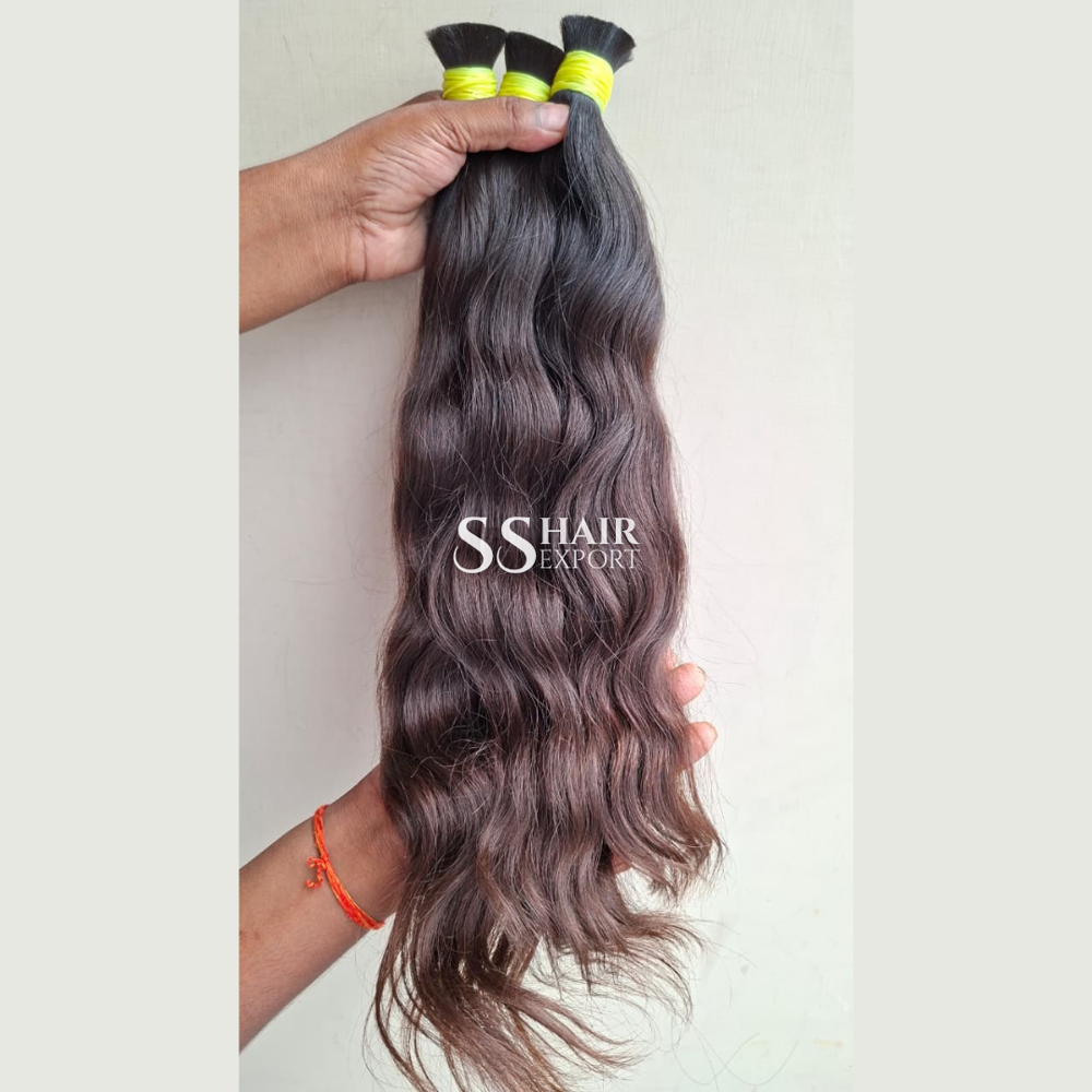 24Inch Natural Bulk Human Hair Braiding Weaving Braids For Afro Hairstyle & Wigs - Application: Personal