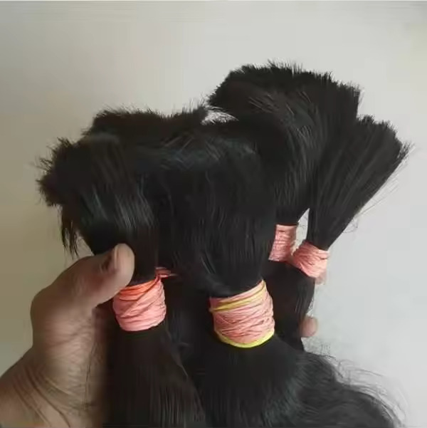 Black Raw Bulk Wavy Human Hair, for Wholesaler, Pack Size: Available 8-34
