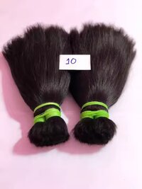 Natural Black Color  Non Remy Double Drown Hair Bundle  ( 10 Inch )