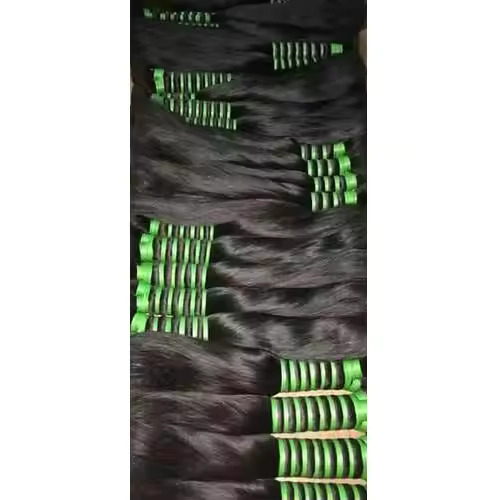 Natural Black Color  Non Remy Double Drown Hair Bundle  ( 10 Inch )