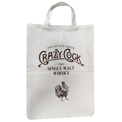 White Cotton  Bag - Design: Printed