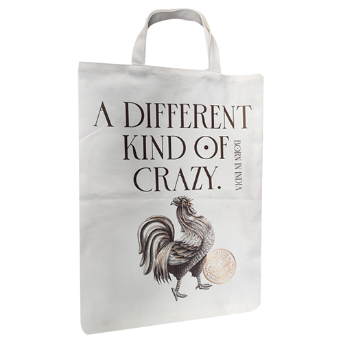White Cotton Canvas Bag - Design: Printed