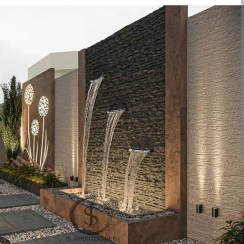 Black Stone Wall Fountain