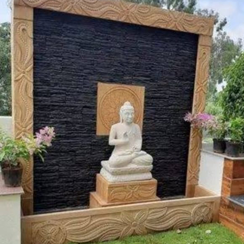 Black Stone Wall Fountain