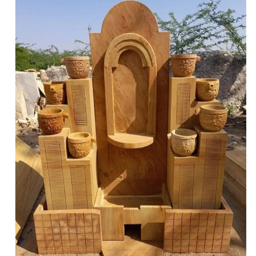 Bamboo Stone Wall Fountain - Color: As Per Requirement