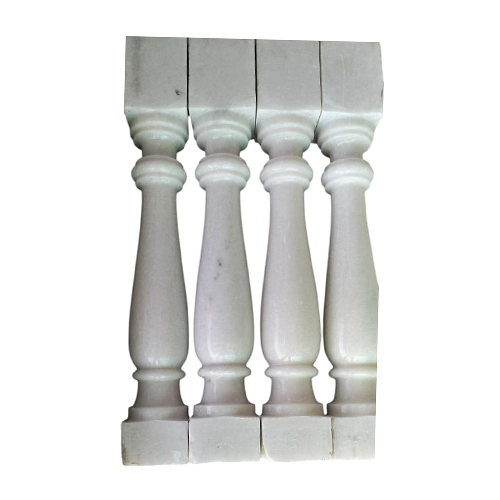 White Marble Pillar For Balcony - Features: Premium Quality
