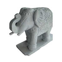 White Marble Elephant Statue
