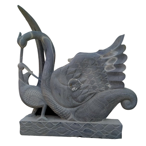 Marble Black Stone Swan Statue