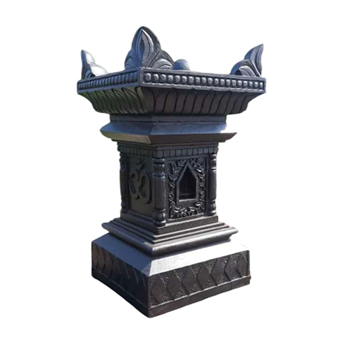 Black Stone Tulsi Pot