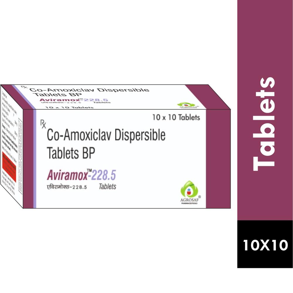 AVIRAMOX 228.50 TABLET - Amoxycillin (200mg) Clavulanic Acid (28.5mg)