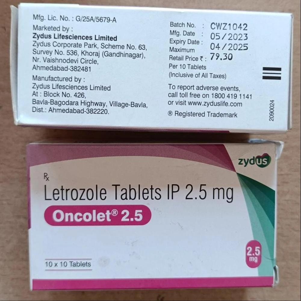 Oncolet Let-rozole Tablets 2.5mg - Ingredients: Natural Yeast