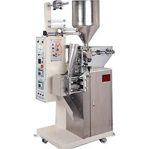 Automatic Pouch Packaging Machine - Mild Steel, 200 Kg, Silver Color, 2 Kw Power, 220 Volt Supply, 50 Hz Frequency | Automatic Grade, 1-year Warranty