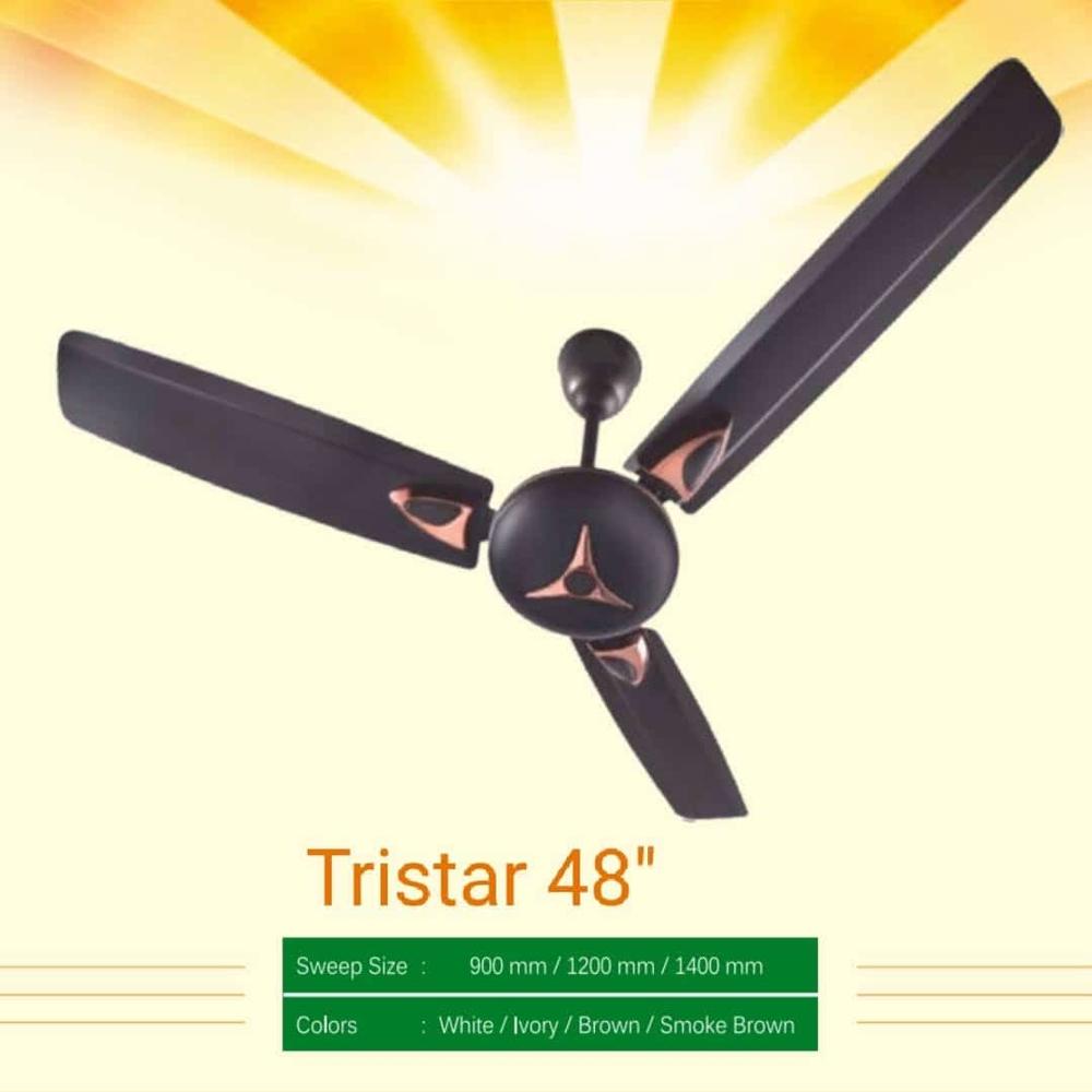 Tri Star Ceiling Fan - Color: White