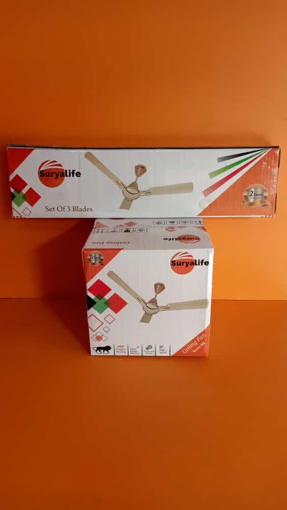 Tri Star Ceiling Fan - Color: White