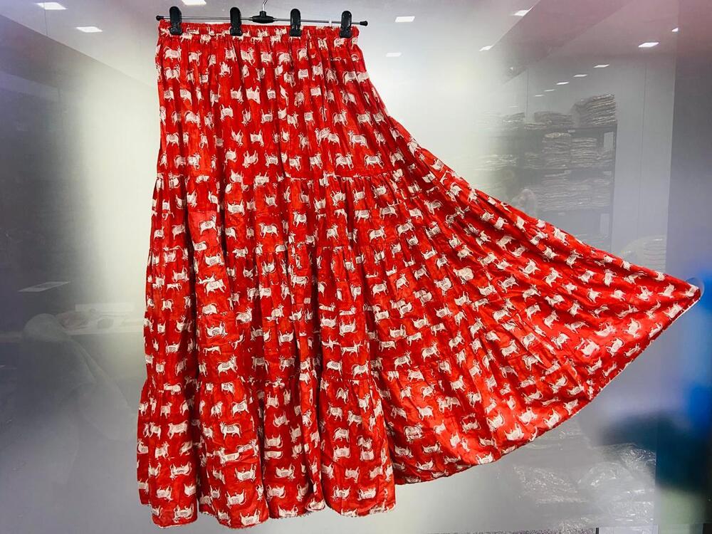 Cotton  Skirts - Color: Multi Color