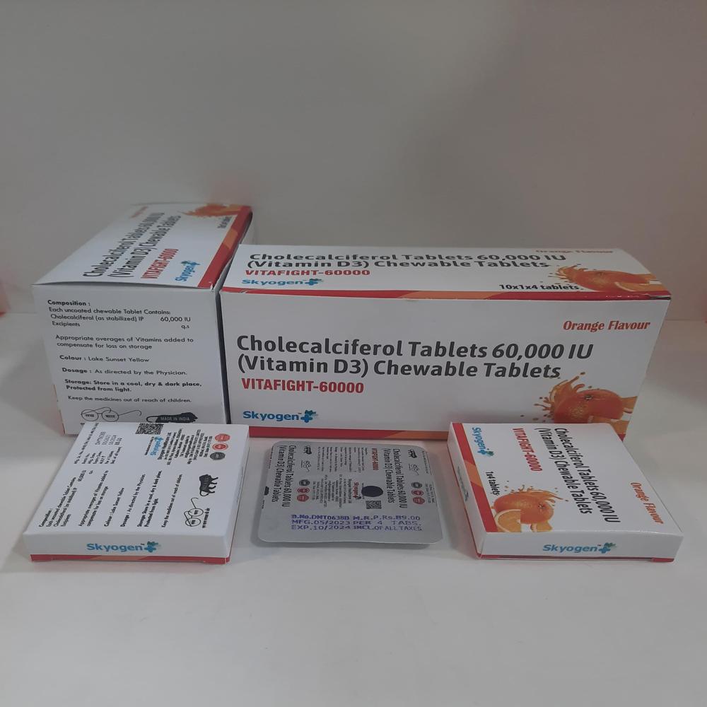 CHOLECALCIFEROL TABLETS 60,000 IU (VITAMIN D3) CHEWABLE 