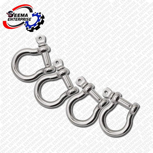 03_Stainless Steel Bow Shackle - Color: Silver