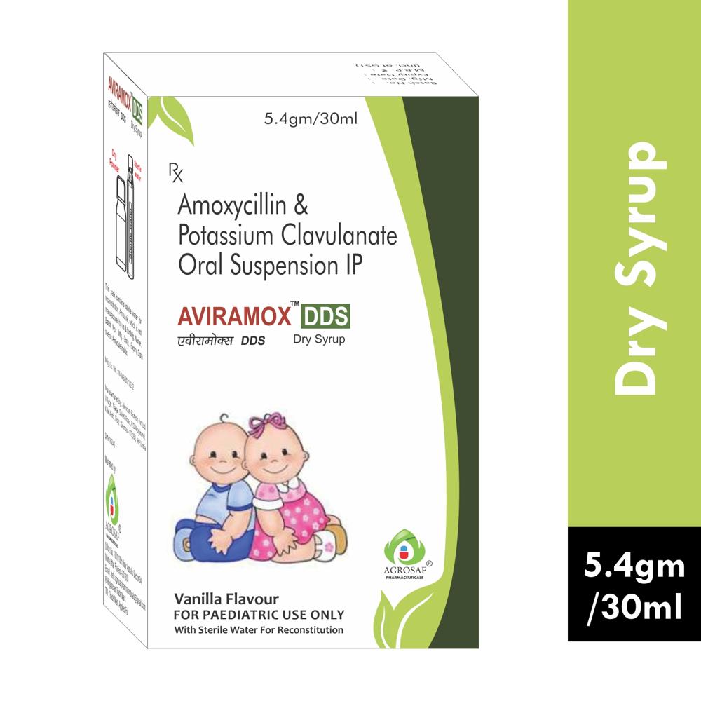 AVIRAMOX DDS DRY SYRUP - Amoxycillin (400mg) Clavulanic Acid (57mg)