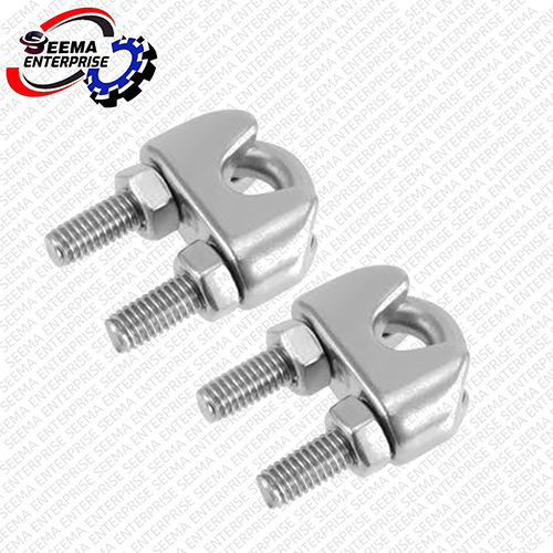 Stainless Steel Wire Rope Forged Clamp - Color: Silver
