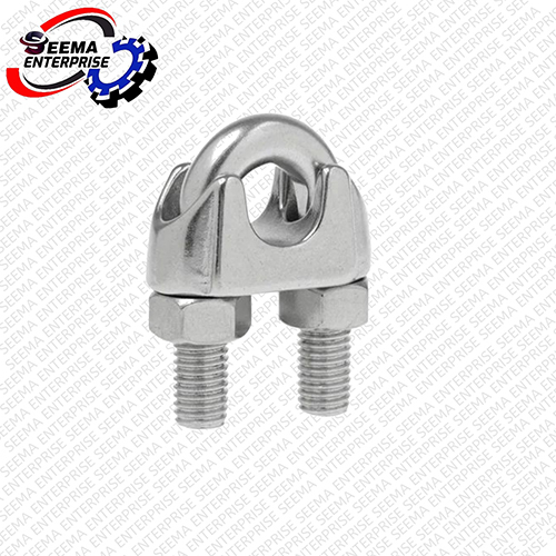 Stainless Steel Wire Rope Forged Clamp - Color: Silver