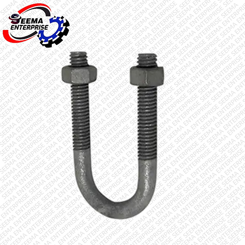 U Bolt Clamp - Mild Steel, Custom Sizes Available, Silver Color , High-performance U Shape For Industrial Applications