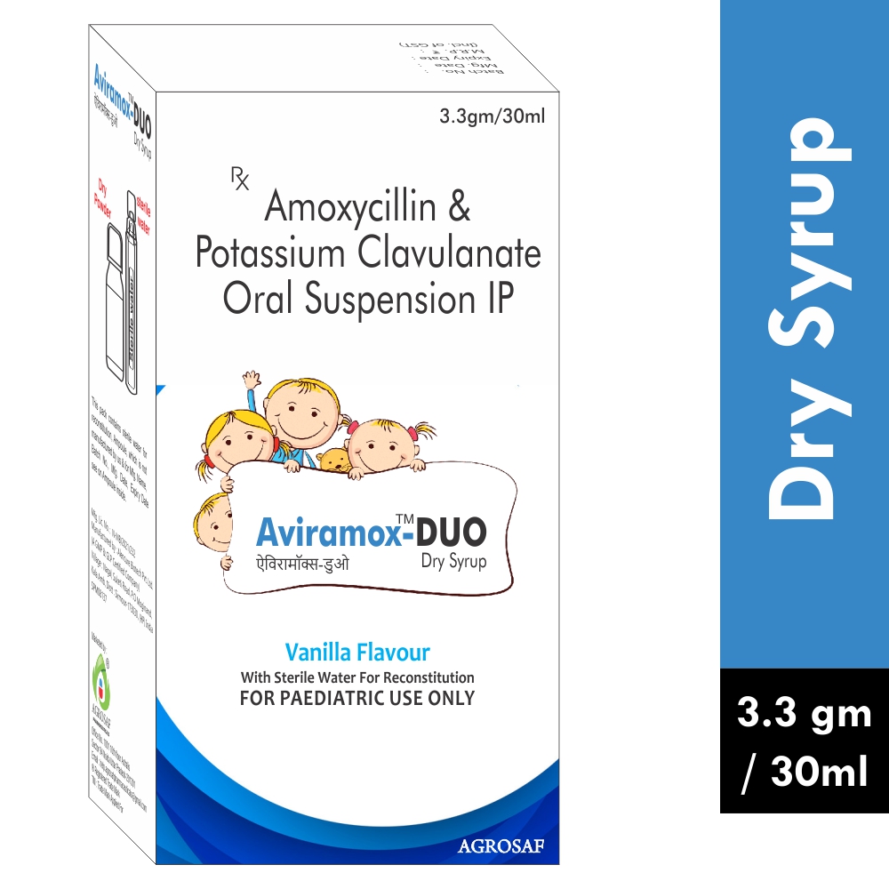 AVIRAMOX DUO DRY SYRUP - Amoxycillin (200mg) Clavulanic Acid (28.5mg)