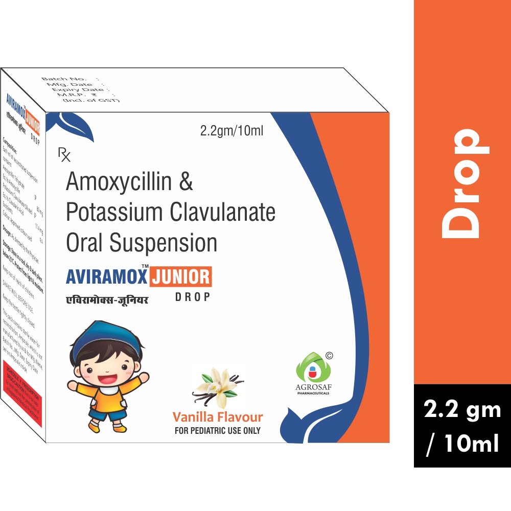 AVIRAMOX JUNIOR DROP -AMOXYCILLIN 80MG & POTASSIUM CLAVULANATE 11.4MG DROP
