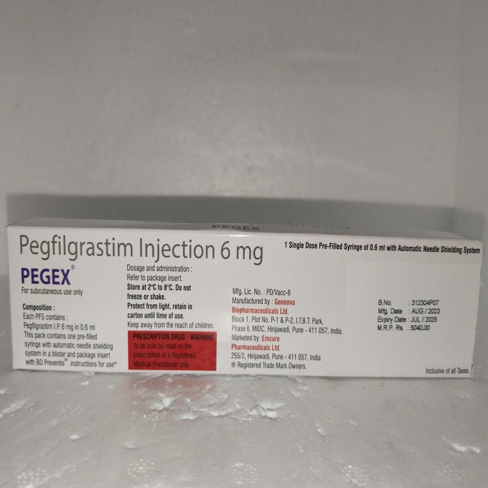 Pegex Pegfilgrastim Injection 6mg