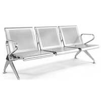 Three Seater Airport Waiting Chair - Color: Silver