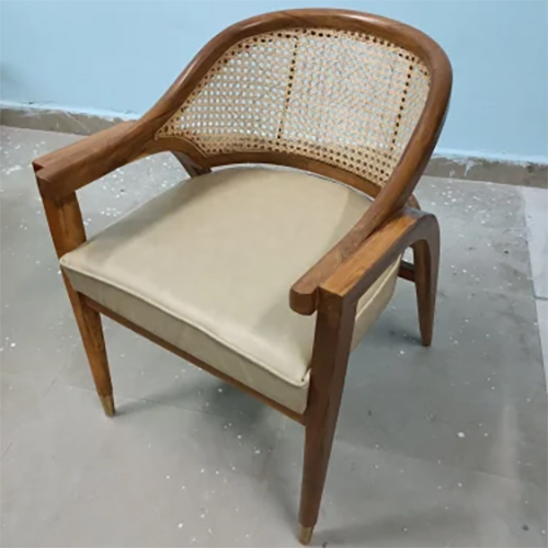 Wooden Restaurant Cane Chair